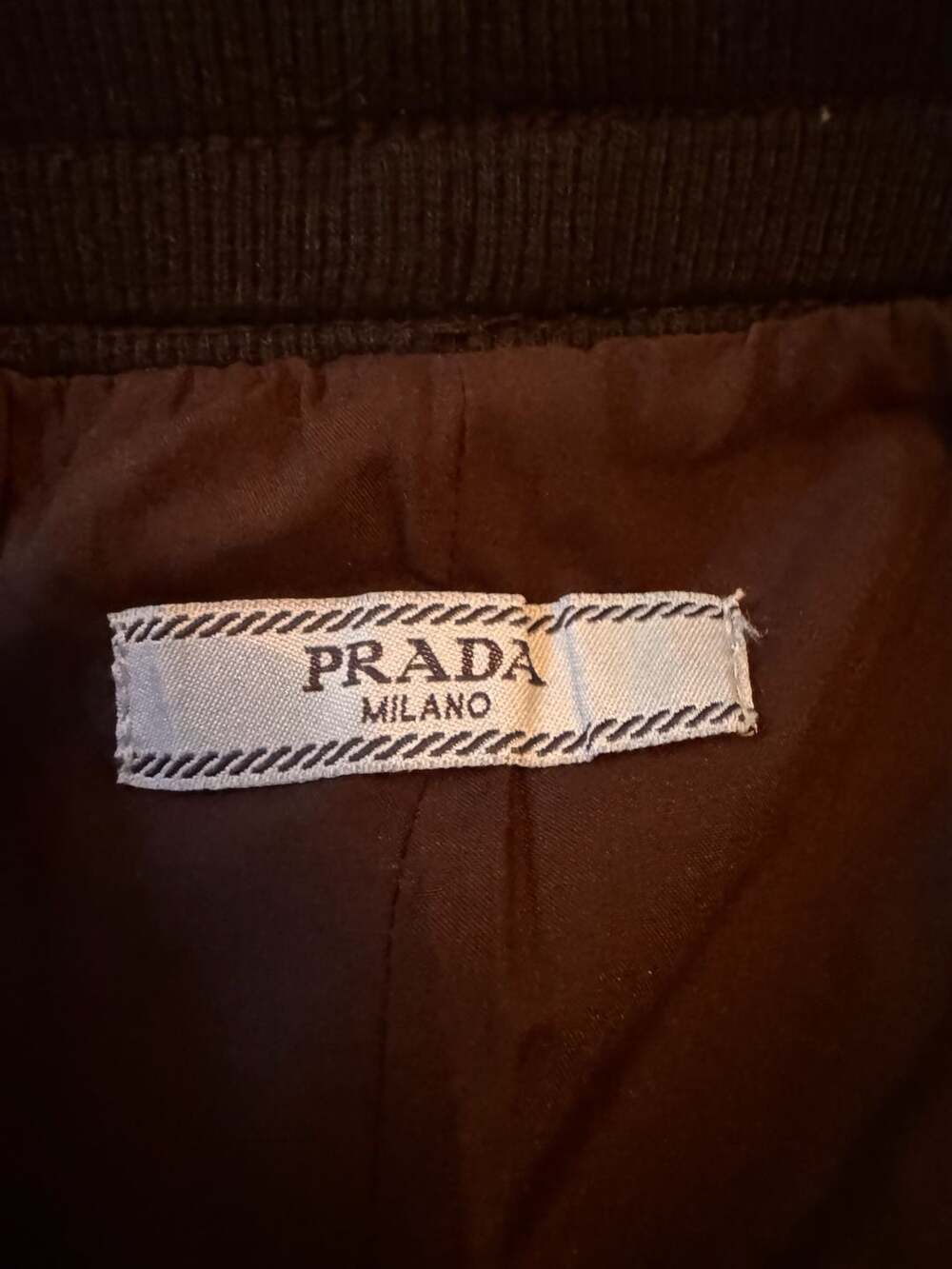 Prada Black Cotton Jersey Drawstring Mini Skirt with Embroidered Logo - Picture 4 of 7